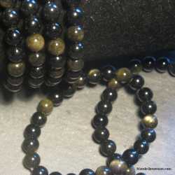 bracelet en obsidienne